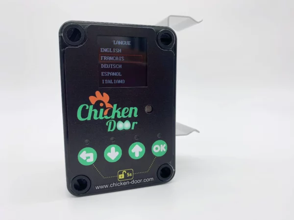 Boîtier de commande portail automatique poulailler Chicken Door - allumé